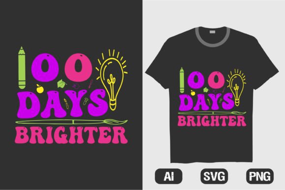 100 Day Funny Brighter Rainbow T-shirt 2