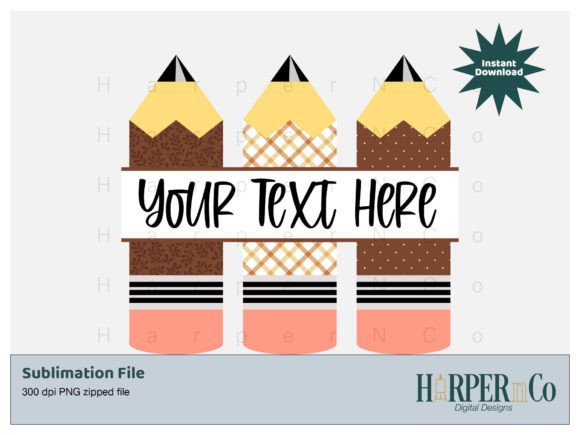 Fall Pencil Personalize Sublimation PNG