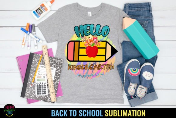 Hello Kindergarten PNG I First Day Schoo: A Versatile Digital Asset for Back-to-School Creativity