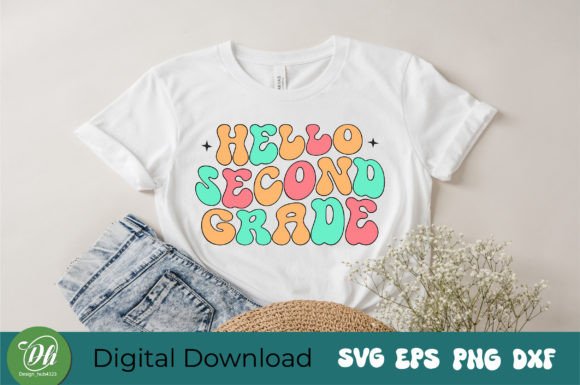 Hello Second Grade Retro SVG