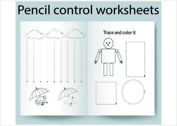 Pen Control Trace Color Book for Kids