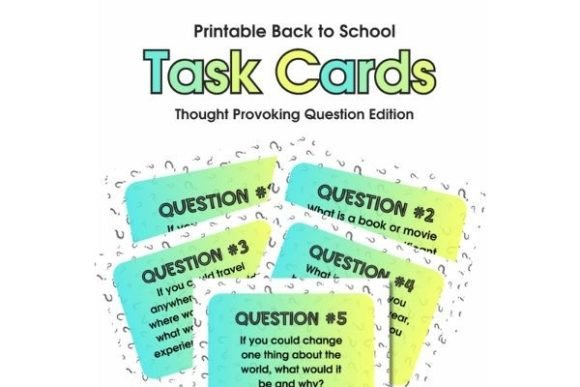 Printable Task Cards Get to Know You: Building Authentic Classroom Connections Through Intentional Dialogue