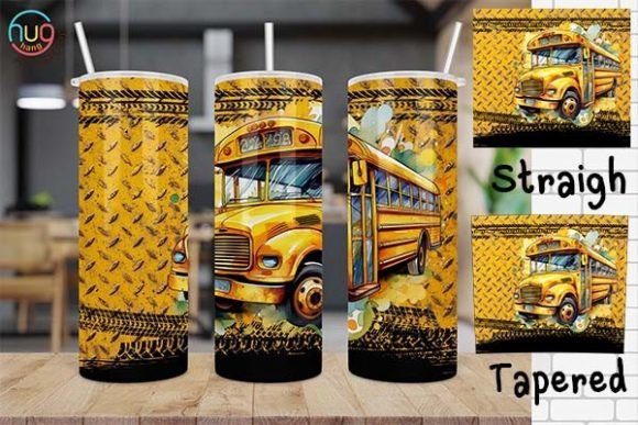School Bus Driver Tumbler: Rusted Metal