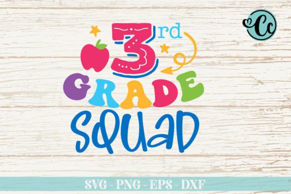 Third Grade Squad T-shirt Design: A Versatile Creative Resource for Teachers, Parents, and Event Planners