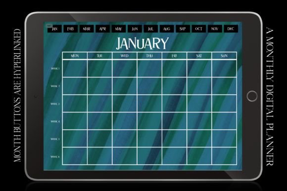 Turquoise Digital Calendar Planner